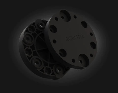 Positioning the Acelith spacer on the Logitech hub