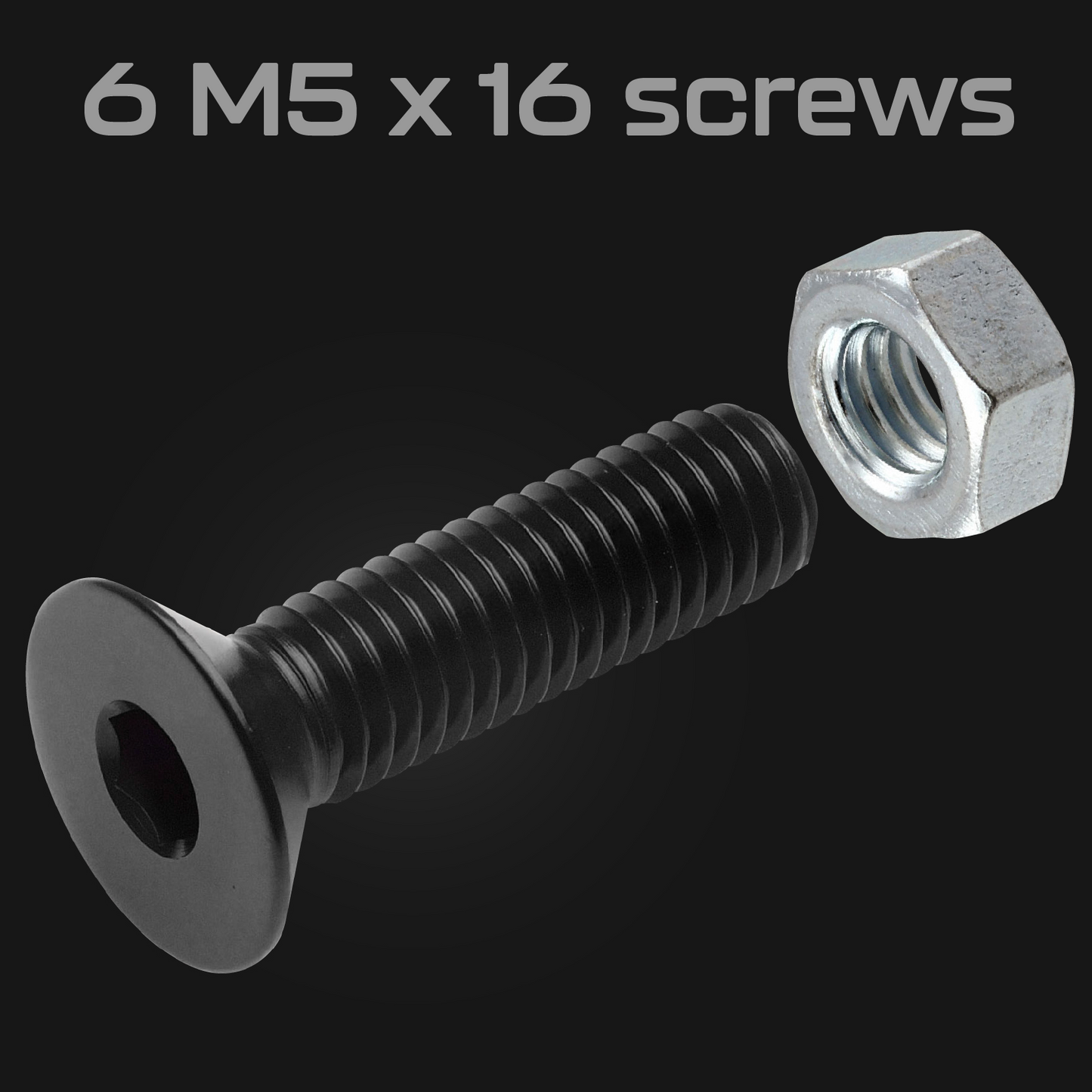 Set of M5 x 16 screws and nuts