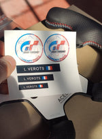 Custom logo and "name and flag" stickers