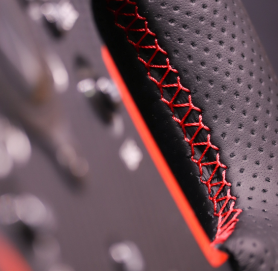 Leather covering of the grips